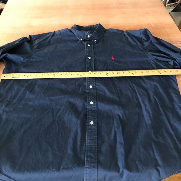 Ralph Lauren Blake Shirt Men XXL Blue Button Down Long Sleeve Preppy Workshirt - Picture 8 of 12
